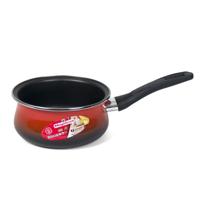Steelpan - 16 cm - sauspan - juspan met anti-aanbaklaag - rood