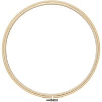 Houten ronde borduur ring 25 cm   - - thumbnail