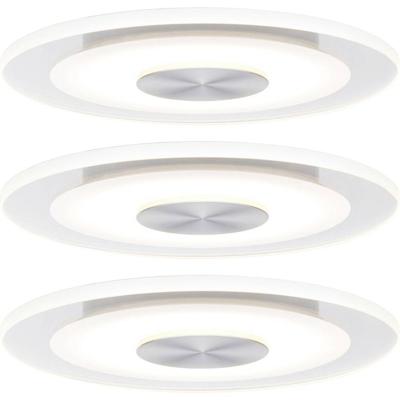 Paulmann 92907 Whirl LED-inbouwlamp Set van 3 stuks LED LED vast ingebouwd 4.9 W Aluminium (geborsteld), Satijn