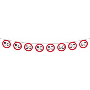 Vlaggenlijn Papier Verkeersbord 50