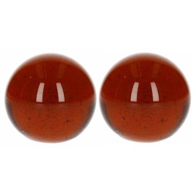 Knikkers XXl formaat - 2x - koper - dia 6 cm - Bonken - Mega grote knikkers speelgoed