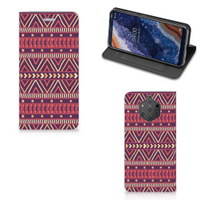 Nokia 9 PureView Hoesje met Magneet Aztec Paars