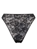 Oséree culotte taille-haute à fleurs en dentelle - Noir