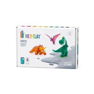 Hey Clay Dino's | Tyrannosaurus, Pterdpdactyl & Triceratops | Kleiset | 6 potjes