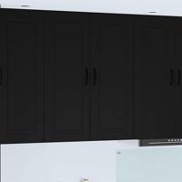 Keukenkast aan de muur Zwart 80 x 31 x 100 cm Bewerkt hout