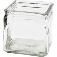 Creativ Company Vierkant glas, h: 10 cm, afm 10x10 cm, 12 stuk/ 1 doos