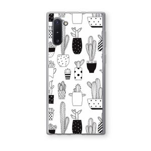 Cactusmotief: Samsung Galaxy Note 10 Transparant Hoesje