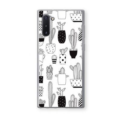 Cactusmotief: Samsung Galaxy Note 10 Transparant Hoesje