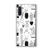 Cactusmotief: Samsung Galaxy Note 10 Transparant Hoesje