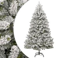Kunstkerstboom met scharnieren en sneeuw 210 cm