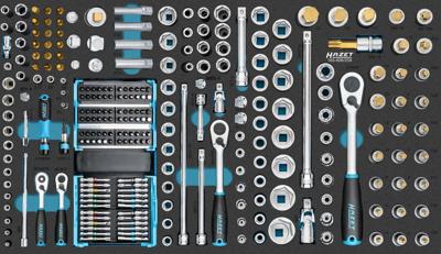 HAZET Dopsleutelset 163-606/259 - 259-delig - 3 - 32 - E4 - E24 - M5 - M18 - PH1 - PH2 - PZ1 - PZ2 - T15 - T60