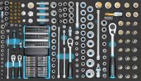 HAZET Dopsleutelset 163-606/259 - 259-delig - 3 - 32 - E4 - E24 - M5 - M18 - PH1 - PH2 - PZ1 - PZ2 - T15 - T60