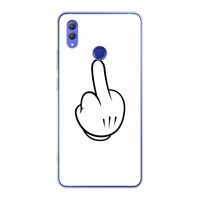 Middle finger white: Honor Note 10 Transparant Hoesje