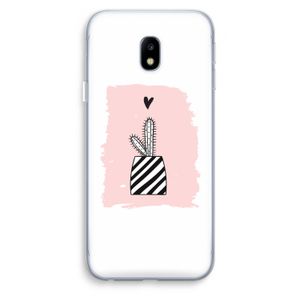 Zwart-wit cactus: Samsung Galaxy J3 (2017) Transparant Hoesje