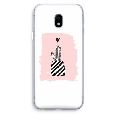 Zwart-wit cactus: Samsung Galaxy J3 (2017) Transparant Hoesje