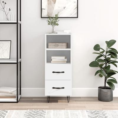 Dressoir 34,5x34x90 cm bewerkt hout wit