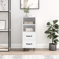 Dressoir 34,5x34x90 cm bewerkt hout wit - thumbnail