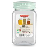 Voorraadpot/bewaarpot - 500 ml - kunststof - mint groen - B7 x H13 cm