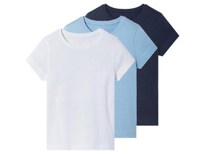 lupilu 3 kinder T-shirts (Donkerblauw/blauw/wit, 110/116)