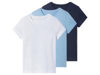 lupilu 3 kinder T-shirts (Donkerblauw/blauw/wit, 122/128)
