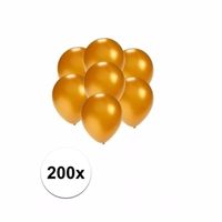 Kleine ballonnen goud metallic 200 stuks - thumbnail