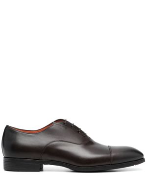 Santoni chaussures en cuir à bout en amande - Marron