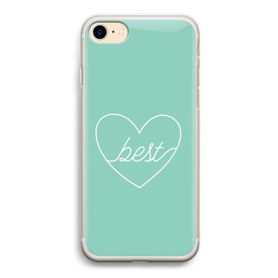 Best heart pastel: iPhone 7 Transparant Hoesje