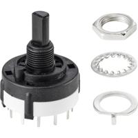 TRU COMPONENTS TC-9415612 SR26B4-2X6-7-20 Draaischakelaar 250 V 150 mA 12 x 30 ° 1 stuk(s) - thumbnail