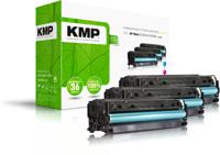 KMP Toner vervangt HP 304A, CC531A, CC532A, CC533A Compatibel Combipack Cyaan, Magenta, Geel 2800 bladzijden H-T122 CMY 1218,0030