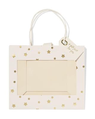 HEMA Cadeautas 24x11x20cm Sterren Met Venster Goud