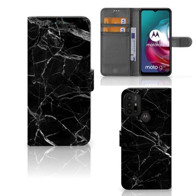 Motorola Moto G10 | G20 | G30 | Bookcase | Marmer Zwart - Origineel Cadeau Vader