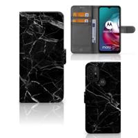Motorola Moto G10 | G20 | G30 | Bookcase | Marmer Zwart - Origineel Cadeau Vader