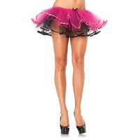 leg avenue europe ribbon trimmed tutu hotpink/black - one size