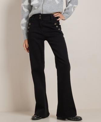 wide fit stretch twill broek knopen wide fit stretch twill broek knopen