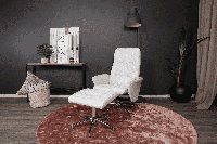 Nohr Verstelbare Fauteuil 'Kierstan' Met voetenbank, kleur Grijs