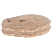 Boomschijf - 2x - 23 x 2 cm - Teak hout - kaarsenbord - serveerplank - woondecoratie Boomschijf - 2x - 23 x 2 cm - Teak hout - kaarsenbord - serveerplank - woondecoratie