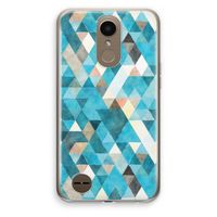 Gekleurde driehoekjes blauw: LG K10 (2017) Transparant Hoesje