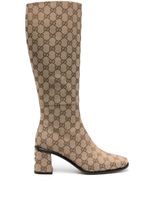 Gucci bottes à motif monogrammé - Tons neutres - thumbnail