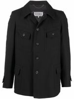 Maison Margiela manteau en jean à simple boutonnage - Noir