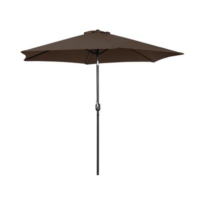 Parasol groot - bruin - zeshoekig - Ø 300 cm - kantelbaar