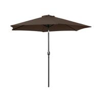 Parasol groot - bruin - zeshoekig - Ø 300 cm - kantelbaar Parasol groot - bruin - zeshoekig - Ø 300 cm - kantelbaar