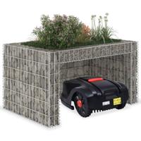 VidaXL Grasmaaieroverkapping met plantenbak 110x80x60cm staaldraad