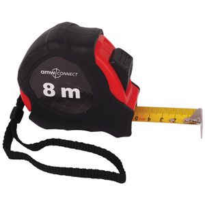 AMW Rolbandmaat met rem 8 meter breed 25mm de ideale rolmaat