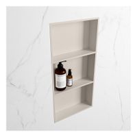 Wandnis Solid Surface Easy | In- en opbouw | 30x60x8 cm | 3 vakken | Linen