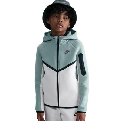 Nike Sportswear Tech Fleece Vest Kids Grijsgroen Wit Zwart