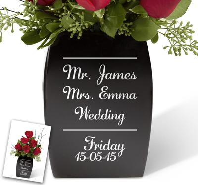 decoratieve Naam Vaas Muursticker