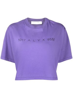 1017 ALYX 9SM t-shirt crop à logo imprimé - Violet