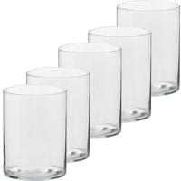 Trend Candles Theelichthouder - 5x - transparant glas - hoog model - 5,5 x 6,5 cm - Kaarsenhouders