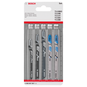 Bosch Accessoires Set T-Shank (Wood/Metal) - 2608667857