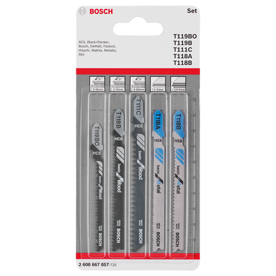 Bosch Accessoires Set T-Shank (Wood/Metal) - 2608667857